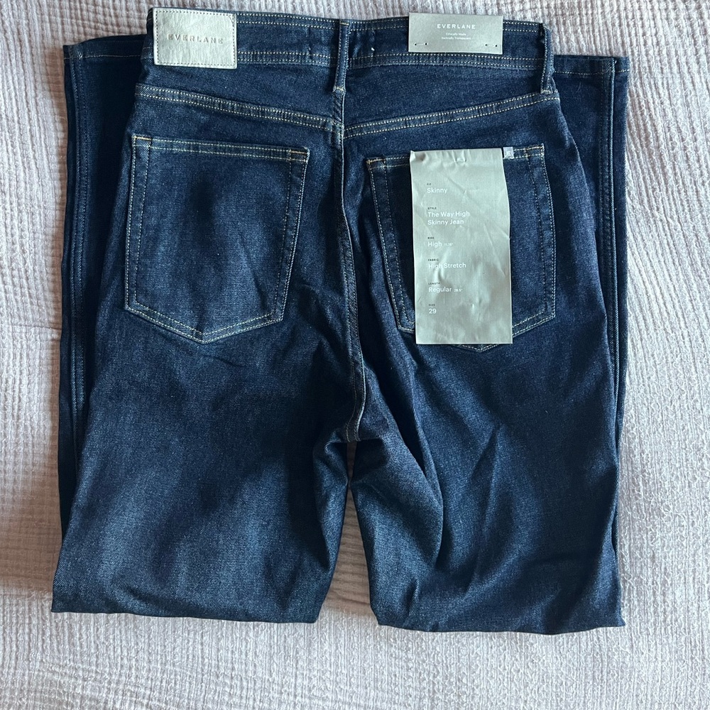 Everlane Women’s Deep Indigo The Way High Skinny Jeans NWT